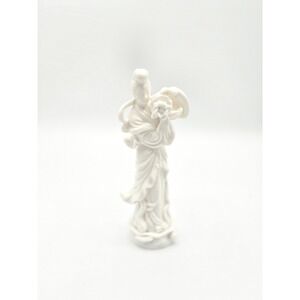 Elegant Vintage White‎ Porcelain Geisha / Lady Figurine